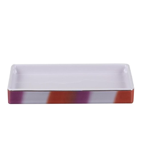 new Wild Sage Tiger Wash Stripe 9"x5"x1" Ceramic BATHROOM VANITY TRAY - Picture 1 of 4